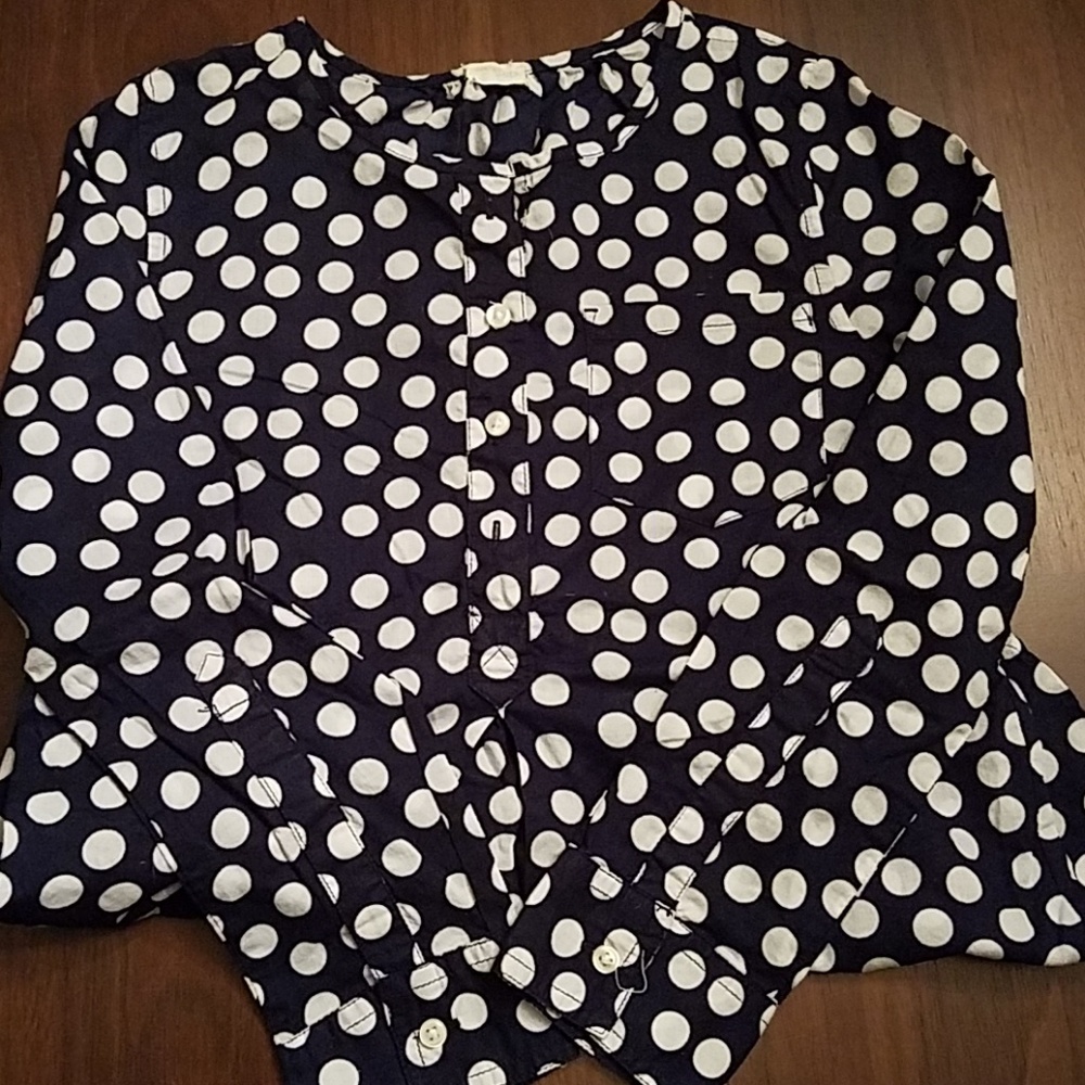 Girl's size 8 Jcrew long sleeve navy blue shirt